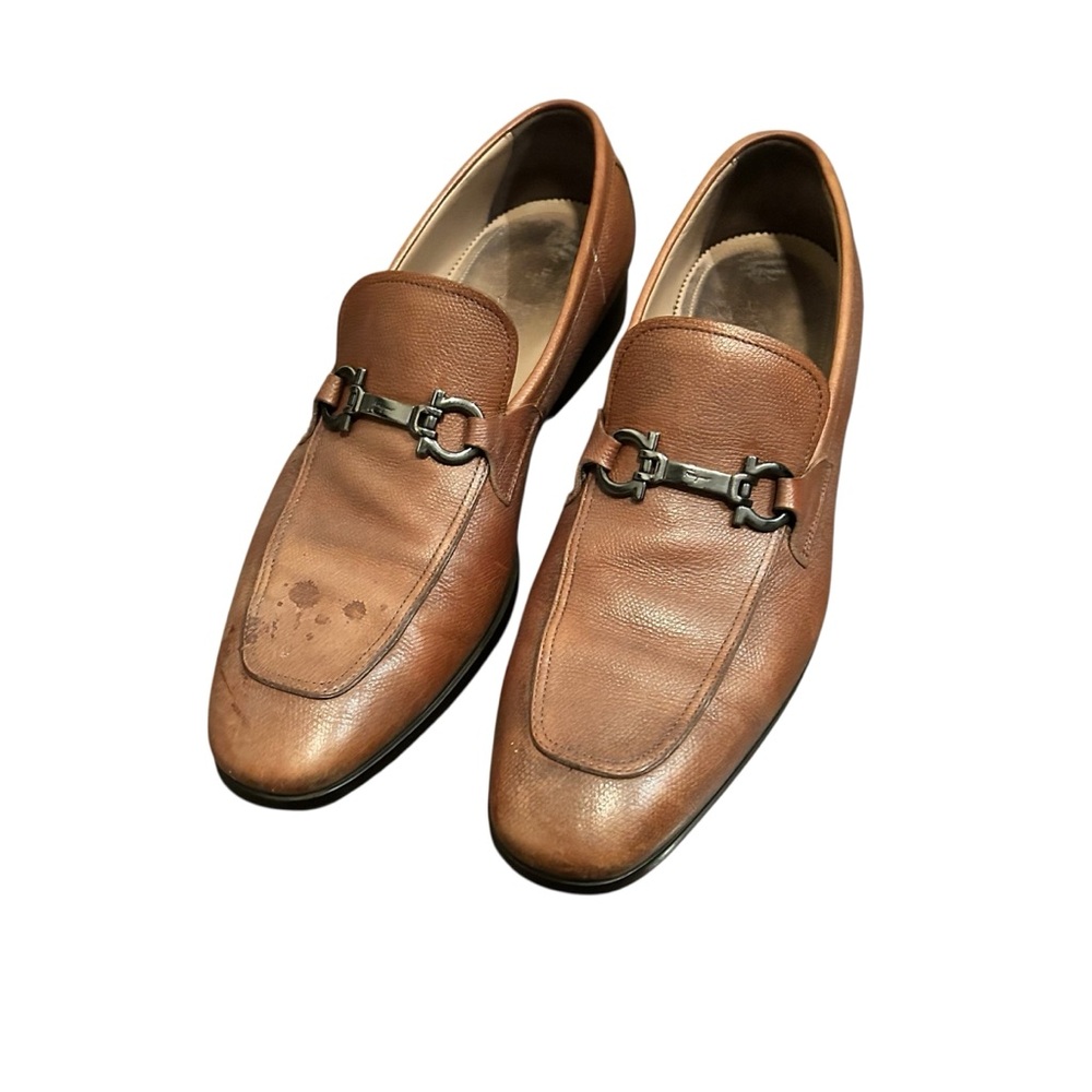 salvatore ferragamo brown loafers